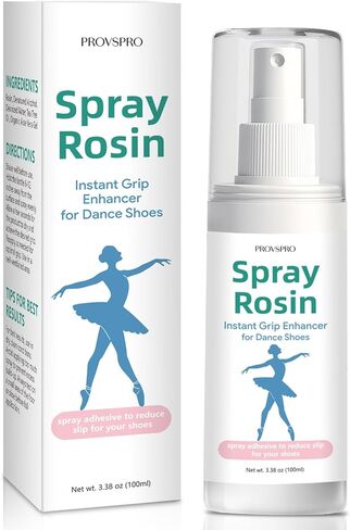 Spray Rosin for Dance Shoes, Grip Enhancer for Pointe Shoes, Soles, Ribbons, Anti-Slip Spray for Ballet, Jazz, Modern Dance, Ideal for Class, Stage or Competition, Clean & Portable 3.38 Oz in Kuwait