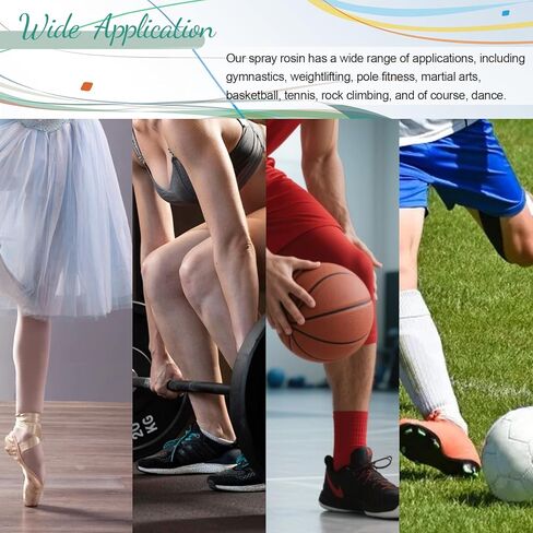 Spray Rosin for Dance Shoes, Grip Enhancer for Pointe Shoes, Soles, Ribbons, Anti-Slip Spray for Ballet, Jazz, Modern Dance, Ideal for Class, Stage or Competition, Clean & Portable 3.38 Oz in Kuwait