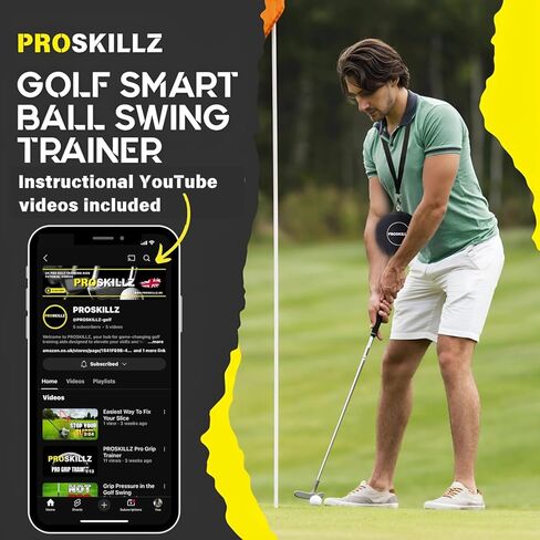 Golf Smart Ball Swing Trainer – Arm Connection & Tempo Aid for Improved Posture, Lag, & Swing Plane – Inflatable Golf Training Aid for All Levels – Indoor & Outdoor Use in Kuwait