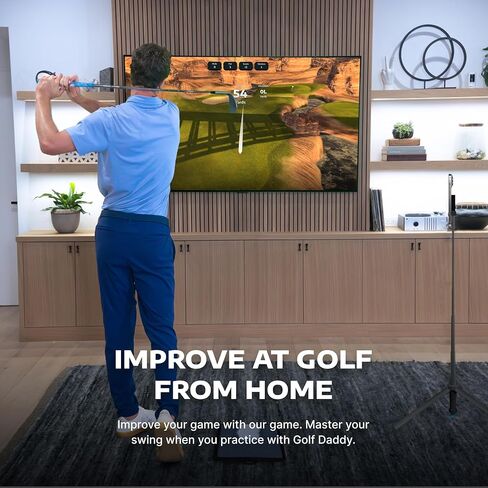 Golf Daddy Golf Simulator - AI Powered Training Aid for Home Practice - Indoor & Outdoor Use - Ideal Golf Gift in Saudi Arabia