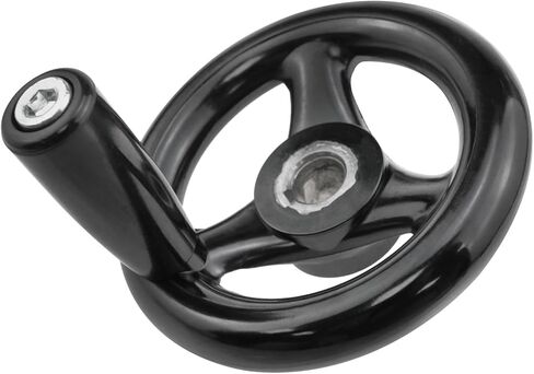 AYLIFU 0.47×4 Inch Diameter Round Hand Wheel Machine Handle with Rotary Handle Rotary Knobs for Milling Machines Drilling Machines Lathes and Other Industrial Equipment 1Set in Saudi Arabia