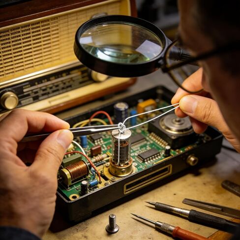 سلسلة قرص راديو عتيق - سلك بديل بطول 16.5 قدم لموالف أجهزة الاستقبال التناظرية وأجهزة الراديو الترانزستور - 0.8 مم غير قابل للتمدد in Kuwait