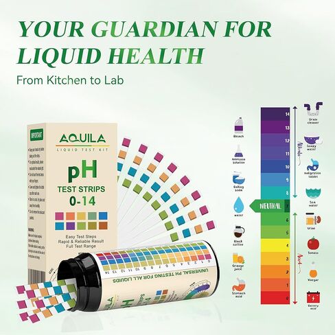 pH Test Strips 0-14, 150CT pH Testing Kit for Drinking Water, Pool Spa Aquarium Fish Tank Urine Saliva Food Beverage Kombucha Soil Hydroponics, Litmus Paper pH Tester Kit for Soap Making, Skincare in Saudi Arabia