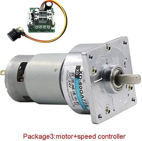 dc electronic starter Powerful Micro Permanent Magnet High Torque 24V DC Gear electronic starter, 12 Volt Slow Low Speed Adjustable Speed Reversed, DIY Driver Parts : 24v 300rpm , Voltage : Package1 ) in Kuwait