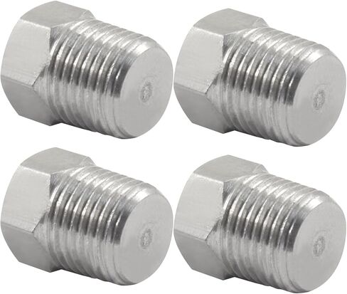 1/8 "Npt ذكر خارجي سداسي الرأس وصلة أنابيب التوصيل، مقبس توصيل أنبوب ذكر من الفولاذ المقاوم للصدأ - حزمة من 4 in Saudi Arabia