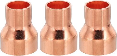 PATIKIL 1" to 5/8" ID Copper Reducer, 3pcs 99.9% Pure Copper Reducing Coupling Pressure Fitting Pipe Tube Connector Adapter with Sweat Solder Connection in Saudi Arabia