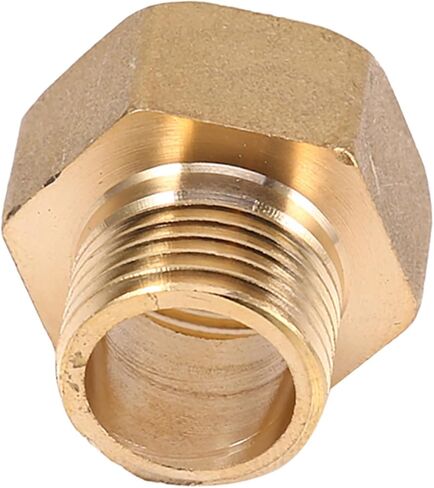Brass Water Pipe Adapter, Durable Corrosion-Resistant, Hex Bushing Reducer, 1/2 BSPT Male to 3/4 BSPT Female Thread, for Water Meters, Softeners, Purifiers, Home Plumbing, Irrigati in Saudi Arabia