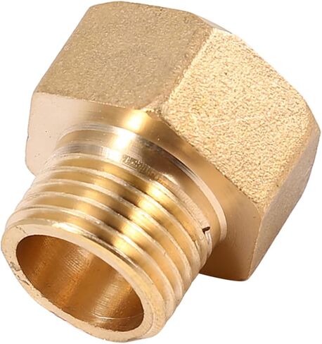 Brass Water Pipe Adapter, Durable Corrosion-Resistant, Hex Bushing Reducer, 1/2 BSPT Male to 3/4 BSPT Female Thread, for Water Meters, Softeners, Purifiers, Home Plumbing, Irrigati in Saudi Arabia