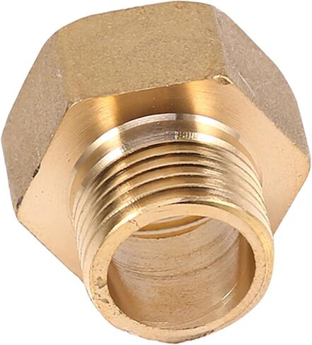 Brass Water Pipe Adapter, Durable Corrosion-Resistant, Hex Bushing Reducer, 1/2 BSPT Male to 3/4 BSPT Female Thread, for Water Meters, Softeners, Purifiers, Home Plumbing, Irrigati in Saudi Arabia