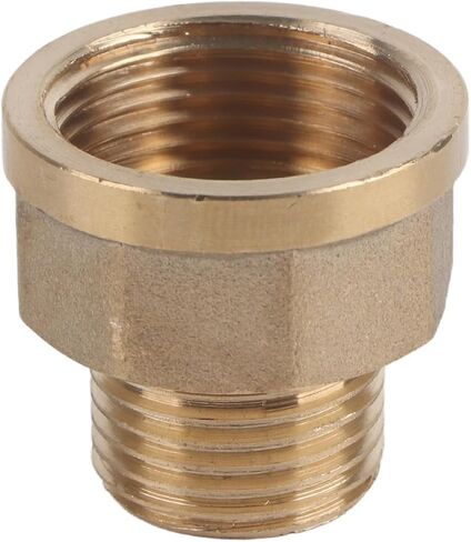 Brass Water Pipe Adapter, Durable Corrosion-Resistant, Hex Bushing Reducer, 1/2 BSPT Male to 3/4 BSPT Female Thread, for Water Meters, Softeners, Purifiers, Home Plumbing, Irrigati in Saudi Arabia