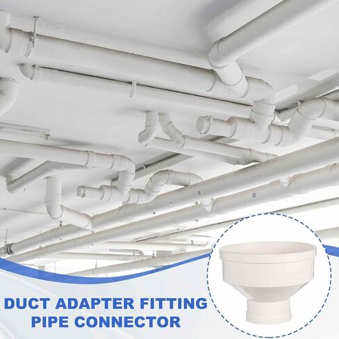 4pcs Duct Reducer (3" to 2") - PVC Round Duct Adapter Connector Fitting Pipe Increaser Reducer, Fits DWV (Drain, Waste and Vent) Air Ventilation Ducting in Saudi Arabia