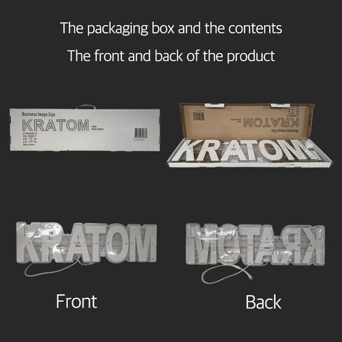 EPL KRATOM GREEN, LED 2G Blinking Sign, Eye-Catching, Super Bright, 8"x30" & Remote Control - Durable Business Display, High Visibility Board in Kuwait