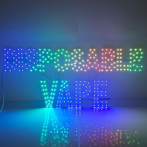 EPL DISPOSAL VAPE RGBW Wave, LED 4G Full-color changes sign, Eye-catching sign, Super Bright, 13"x30" Remote, Smoke Shop Window, Storefront Wall Decor & Light in Kuwait