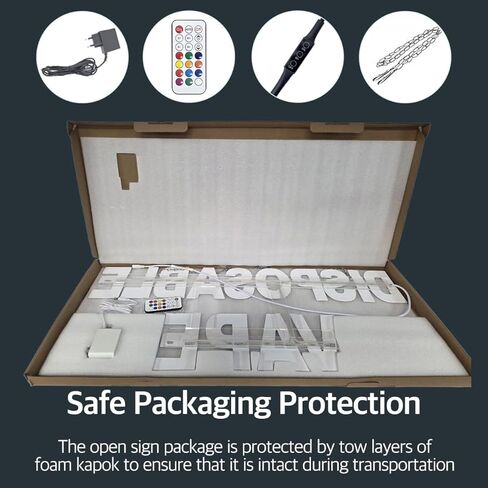 EPL DISPOSAL VAPE RGBW Wave, LED 4G Full-color changes sign, Eye-catching sign, Super Bright, 13"x30" Remote, Smoke Shop Window, Storefront Wall Decor & Light in Kuwait