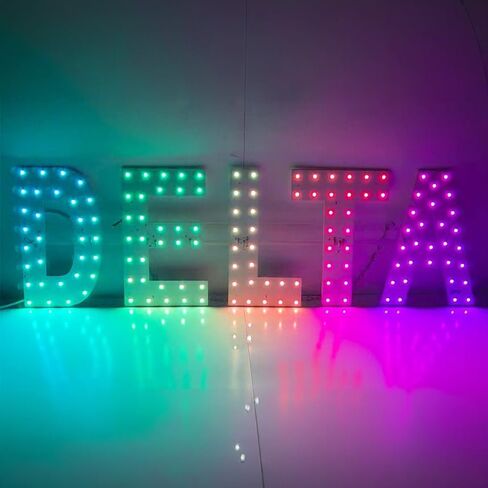 EPL DELTA RGBW WAVE, LED 4G Full-color changes sign, Eye-catching sign, Super Bright, 9"x30", Remote Control, Business Decor & Store Advertising in Kuwait