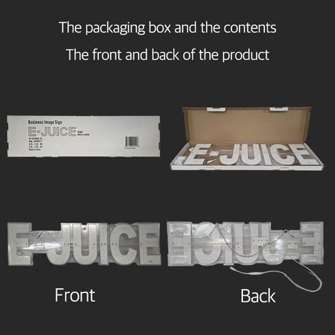 EPL E-JUICE YELLOW, LED 2G Blinking Sign, Eye-Catching Sign, Super Bright, 8"x30" & Remote Control - Durable Window Display, High Visibility Board in Kuwait