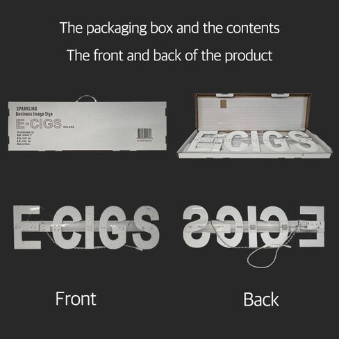 EPL E-CIGS RED, LED 3G Sparkling Sign, Eye-catching sign, Super Bright, 9"x30" Remote, Smoke Shop Storefront Window, Business Wall Decor & Light in Kuwait