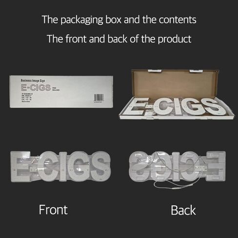 EPL E-CIGS RED, LED 2G Blinking Sign, Eye-catching sign, Super Bright, 9"x30" Remote, Smoke Shop Window Storefront, Business Wall Decor & Light in Kuwait