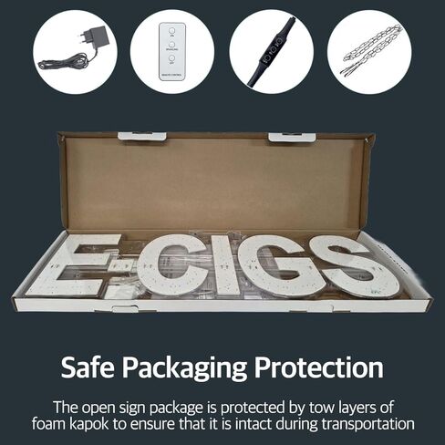 EPL E-CIGS RED, LED 2G Blinking Sign, Eye-catching sign, Super Bright, 9"x30" Remote, Smoke Shop Window Storefront, Business Wall Decor & Light in Kuwait