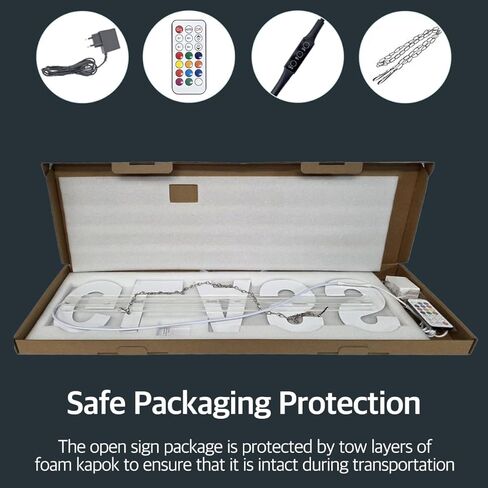 EPL GLASS RGBW WAVE, LED 4G Full-color changes sign, Eye-catching sign, Super Bright, 7"x26", Remote Control Business Advertising Wall Decor in Kuwait