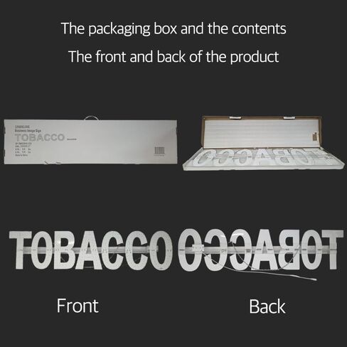 EPL TOBACCO GREEN, LED 3G Sparkling Sign, Eye-catching Sign, Super Bright, 12"x48" Remote, Smoke Shop Storefront Window, Business Wall Decor & Light in Kuwait