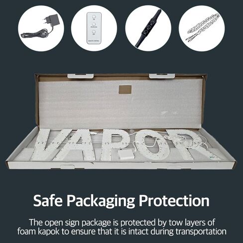 EPL VAPOR BLUE, LED 3G Sparkling Sign, Eye-catching sign, Super Bright, 9"x30" Remote, Smoke Shop Storefront Window, Vape Store Wall Decor & Light in Kuwait