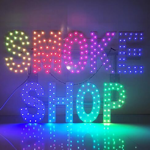 EPL Smoke Shop RGBW Wave, LED 4G Full-color changes sign, Eye-catching sign, Super Bright, 2 Size, Remote, Window Decor (SMALL 15"x24") in Kuwait