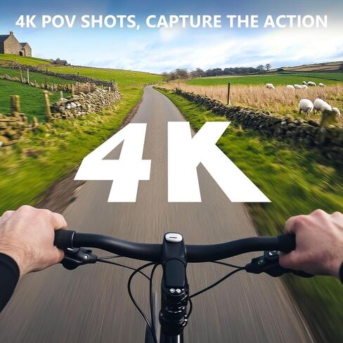 toberto 4K Thumb Action Camera, Mini Body Camera with WiFi, Magnetic Wearable 150° Hands-Free Recording POV Camera, EIS Stabilization, Waterproof, 64GB, Mount Anywhere for Sports Vlogging (Black) in Kuwait