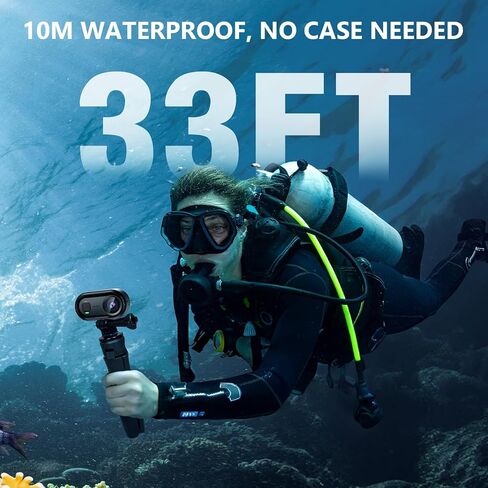 toberto 4K Thumb Action Camera, Mini Body Camera with WiFi, Magnetic Wearable 150° Hands-Free Recording POV Camera, EIS Stabilization, Waterproof, 64GB, Mount Anywhere for Sports Vlogging (Black) in Kuwait