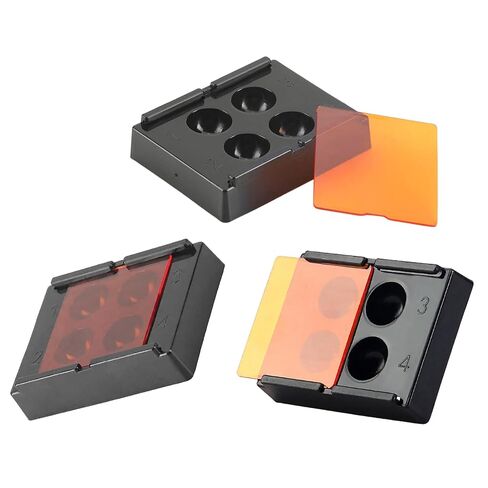 3PCS Dental Shading Light Box 4 Holes Dental Mixing Plate with Cover Composite Resin Mixing Well in Kuwait