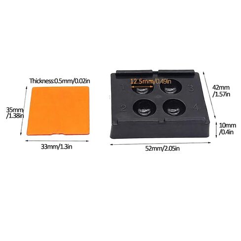 3PCS Dental Shading Light Box 4 Holes Dental Mixing Plate with Cover Composite Resin Mixing Well in Kuwait