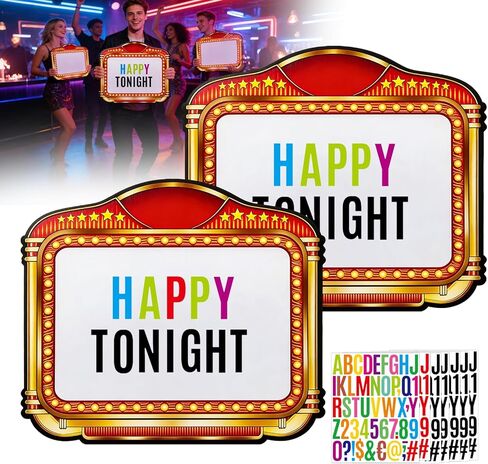 عبوتان من لافتة خدمة زجاجة الزفاف مع ملصق حروف، تصميم على الوجهين، دعامات مدخل حفل الزفاف مقاس 22 بوصة × 20 بوصة، علامة خدمة زجاجة الملهى الليلي (أصفر) in Kuwait