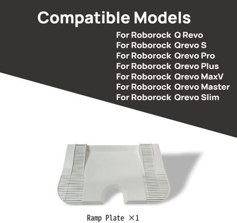 （White）Uphill Ramp Spare Parts Compatible with Roborock Q revo/Q revo S/Q revo Pro/Q revo Plus/Q revo MaxV/Q revo Master/Qrevo Slim Robot Vacuum Cleaner Base Station Bracket Ramp Plate Accessories in Kuwait
