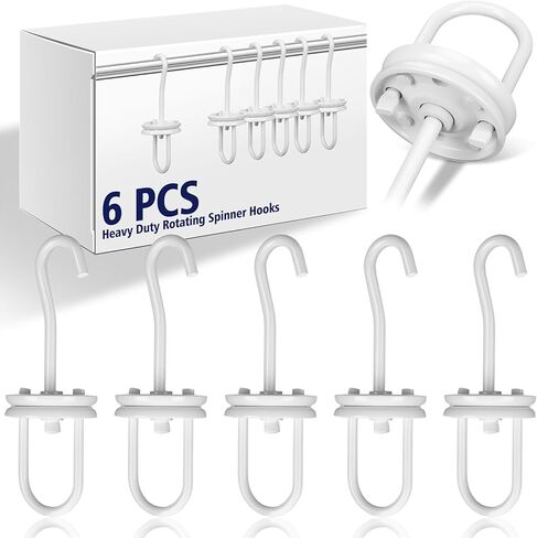 6 Pcs Heavy Duty Rotating Spinner Hooks Powder Coating Rotary Swivel Hooks Strong Hanging Oven Painting Spraying Hangers for Heavy Items Wheel Frame High Temp Masking Supply 250 Lbs Capacity in Saudi Arabia