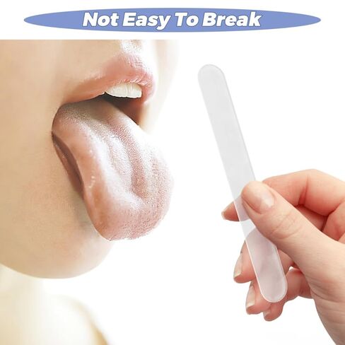 POPETPOP 25 Pack Tongue Depressors, Sturdy Plastic Tongue Scrapers for Oral Cavity Diagnostic, Reusable Flavored Depressors with Smooth Edge for Medical Laboratory Use (Clear) in Kuwait