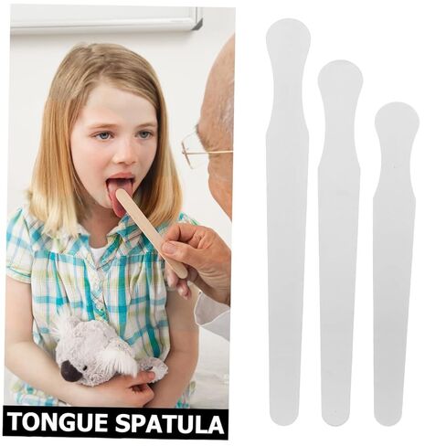 HEALLILY Stainless Steel Tongue Depressors 3Pcs Medical Tongue Pressing Plates with Lip Cheek Retractors for Dental Orthodontic Clinical Examination 7.08In in Saudi Arabia