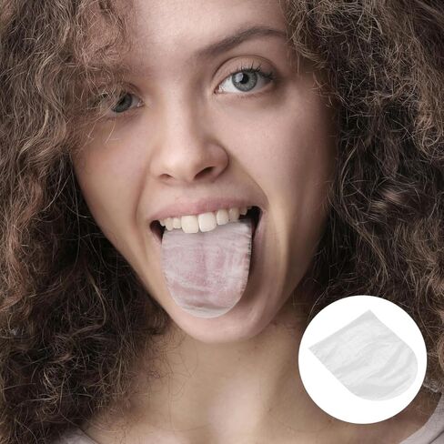 Ciieeo 25pcs Non-Bitter Chinese Medicine Protective Tongue Sleeve, Disposable Tongue Covers,Taste-Proof Protector for All Ages, Transparent Plastic in Saudi Arabia