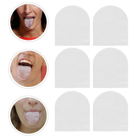 Ciieeo 25pcs Non-Bitter Chinese Medicine Protective Tongue Sleeve, Disposable Tongue Covers,Taste-Proof Protector for All Ages, Transparent Plastic in Saudi Arabia