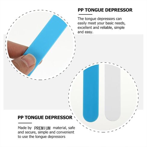 POPETPOP 25 Pack Tongue Depressors, Sturdy Plastic Tongue Scrapers for Oral Cavity Diagnostic, Reusable Flavored Depressors with Smooth Edge for Medical Laboratory Use (Blue) in Kuwait