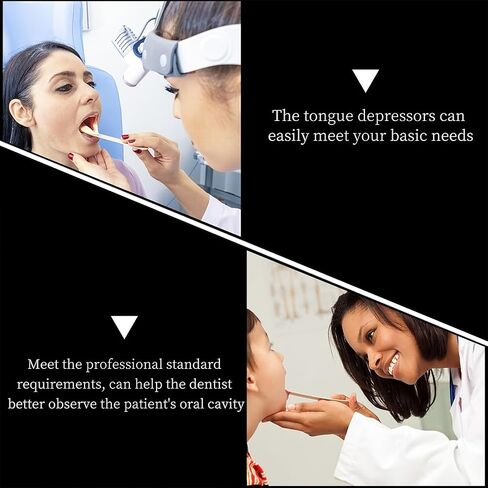 POPETPOP 25 Pack Tongue Depressors, Sturdy Plastic Tongue Scrapers for Oral Cavity Diagnostic, Reusable Flavored Depressors with Smooth Edge for Medical Laboratory Use (Blue) in Kuwait