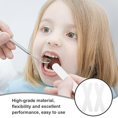 POPETPOP 25 Pack Tongue Depressors, Sturdy Plastic Tongue Scrapers for Oral Cavity Diagnostic, Reusable Flavored Depressors with Smooth Edge for Medical Laboratory Use (White) in Kuwait