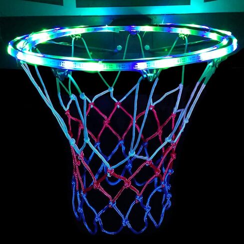 LED Basketball Hoop Lights, 18ft LED Basketball Rim Light for Basketball Lovers Waterproof 8 Modes Multicolor for Playing at Night Outdoors in Kuwait