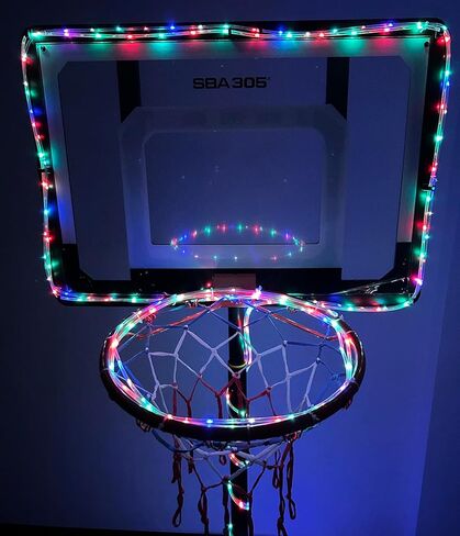 LED Basketball Hoop Lights, 18ft LED Basketball Rim Light for Basketball Lovers Waterproof 8 Modes Multicolor for Playing at Night Outdoors in Kuwait