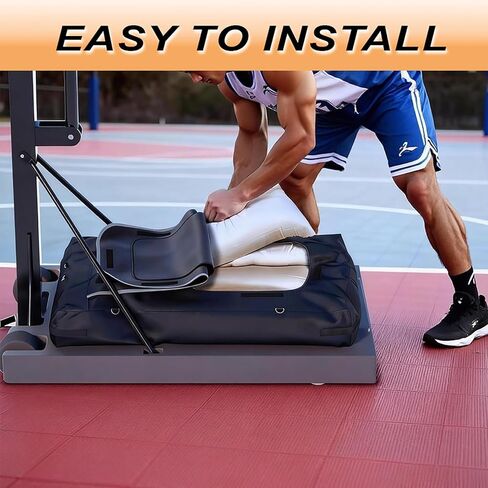 Portable Basketball Hoop Sandbag,Heavy Duty Weighted Base Anchor for Basketball Hoops, Made of 600D Waterproof & Dustproof Oxford Fabric, 35.4" L x 23.6" Wx 5.1" H, Only Bag in Saudi Arabia