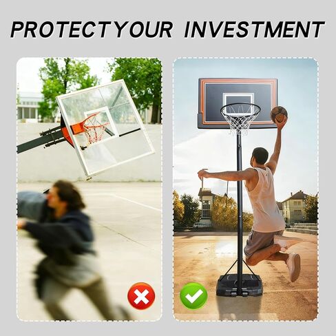 Portable Basketball Hoop Sandbag,Heavy Duty Weighted Base Anchor for Basketball Hoops, Made of 600D Waterproof & Dustproof Oxford Fabric, 35.4" L x 23.6" Wx 5.1" H, Only Bag in Saudi Arabia