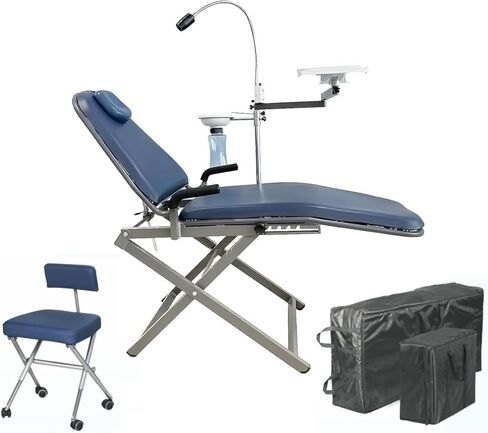 TPC Portable Adjustable Office Dental Chair Stool with LED Exam Light Nylon Bag in Kuwait