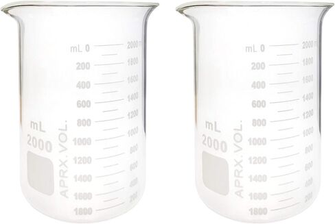 B2000SAFE-KT Lab Beaker Starter Kit, 2-2000ml Griffin Style Beaker, Beaker Brush (330mm), Safety Glasses, Beaker Tongs with Plastisol-Coated Jaws – Essential Labware Bundle in Saudi Arabia