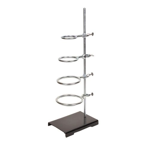 United Scientific SET694 Support Stand with Cast Iron Rings, 3"/4"/5"/6" Ring Size, 9" Base Length x 6" Base Width in Saudi Arabia