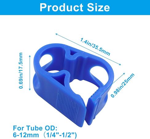 1/4" - 1/2" Adjustable Plastic Clamps, Tube Clamp Laboratory Pinch Valve, Flow Control Hose Clamp for Wine/Beer Bottle and Infusion Bottle (Pack of 5, Blue) in Saudi Arabia