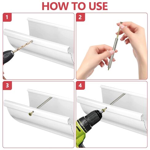 مسامير مزراب 7 بوصة، طقم مسامير مزراب 48 قطعة، مسامير مزراب السقف مع حلقات 5 بوصة لإصلاح السقف، صيانة المزراب، مادة فولاذية فائقة التحمل in Kuwait